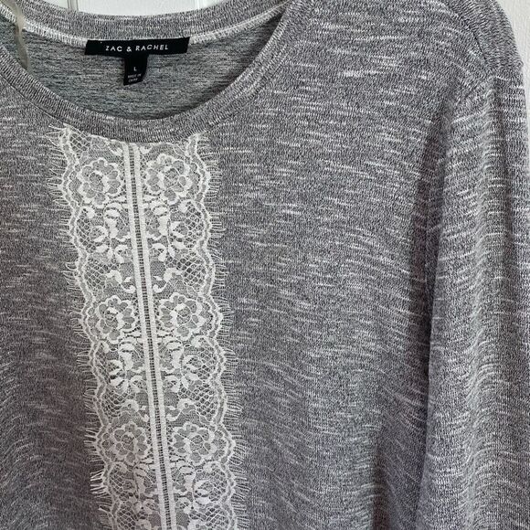 Zac & Rachel lightweight sweater with lace detail size L - Picture 5 of 12